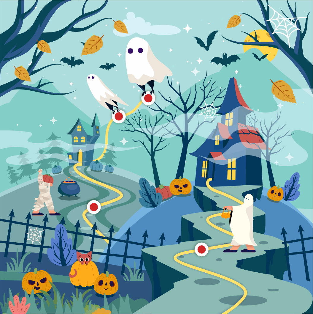 Halloween-Schritte-Challenge: Schaurig schöne Bewegung für dein Team