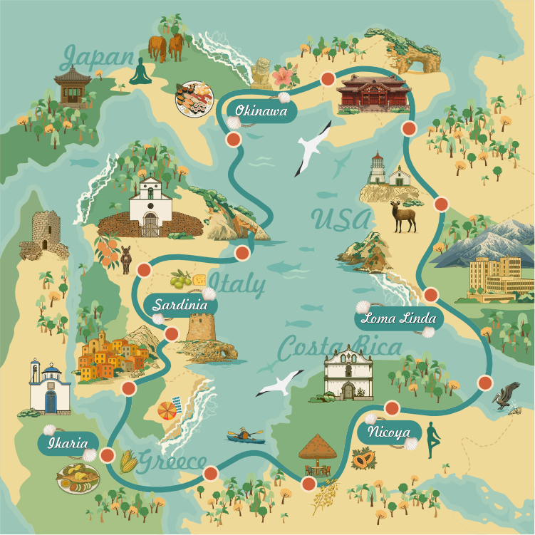 Blue Zones Schritte-Challenge